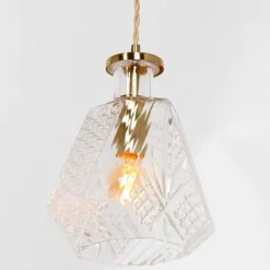 Suspension Steinhauer Grazioglass Laiton, 1 lumière