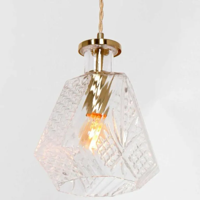 Suspension Steinhauer Grazioglass Laiton, 1 lumière
