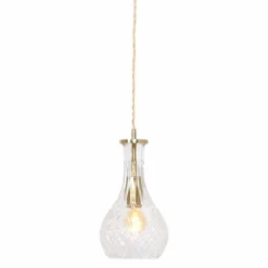 Suspension Steinhauer Grazioglass Laiton, 1 lumière