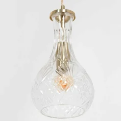 Suspension Steinhauer Grazioglass Laiton, 1 lumière