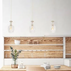 Suspension Steinhauer Grazioglass Laiton, 1 lumière