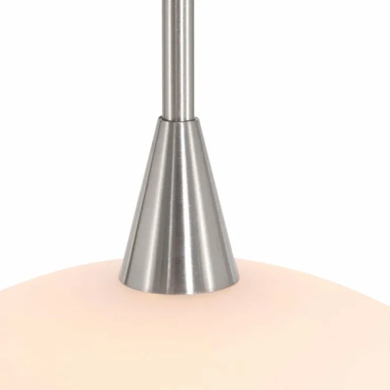 Suspension Steinhauer Tallerken LED Acier inoxydable, Blanc, 1 lumière