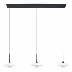 Suspension Steinhauer Tallerken LED Nickel mat, 3 lumières