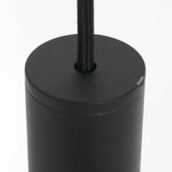 Suspension Steinhauer Verre Nervuré Noir, 1 lumière