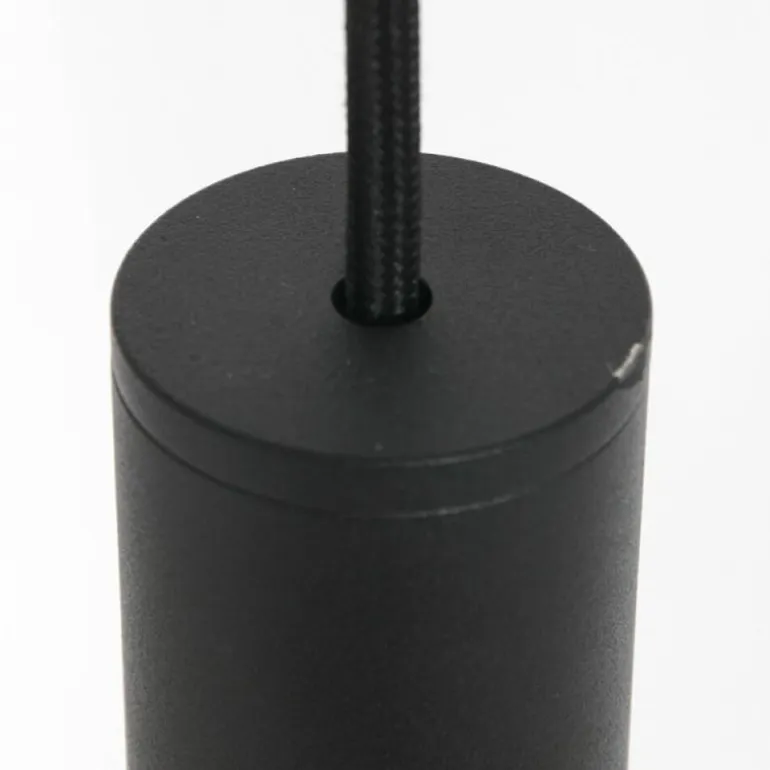 Suspension Steinhauer Verre Nervuré Noir, 1 lumière
