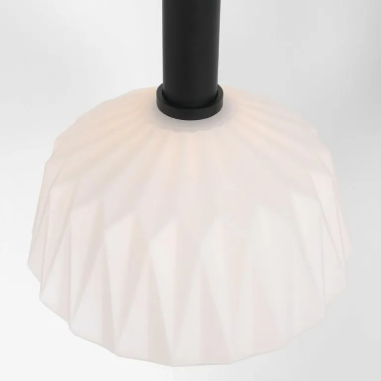 Suspension Steinhauer Verre Nervuré Noir, 1 lumière