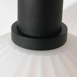 Suspension Steinhauer Verre Nervuré Noir, 6 lumières