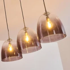 Suspension Taastrup Nickel mat, 3 lumières