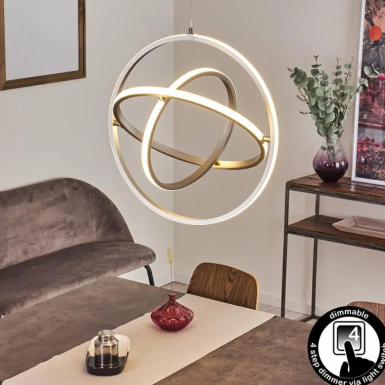 Suspension Toga LED Nickel mat, 3 lumières