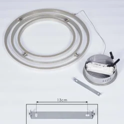 Suspension Toga LED Nickel mat, 3 lumières