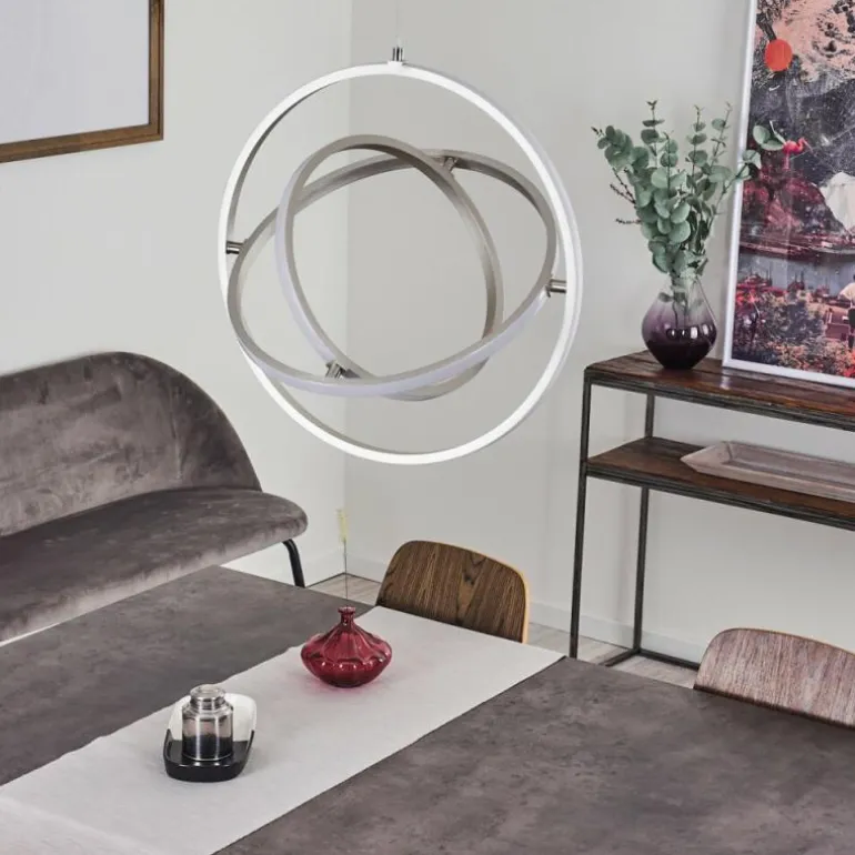 Suspension Toga LED Nickel mat, 3 lumières