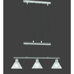 Suspension Trio 3751 Acier inoxydable, Nickel mat, 3 lumières