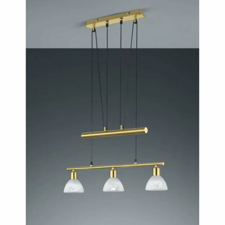 Suspension Trio LEVISTO LED Laiton, 3 lumières