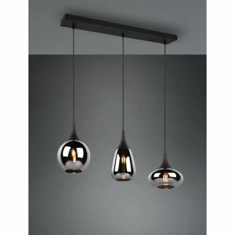 Suspension Trio Lumina Noir, 3 lumières