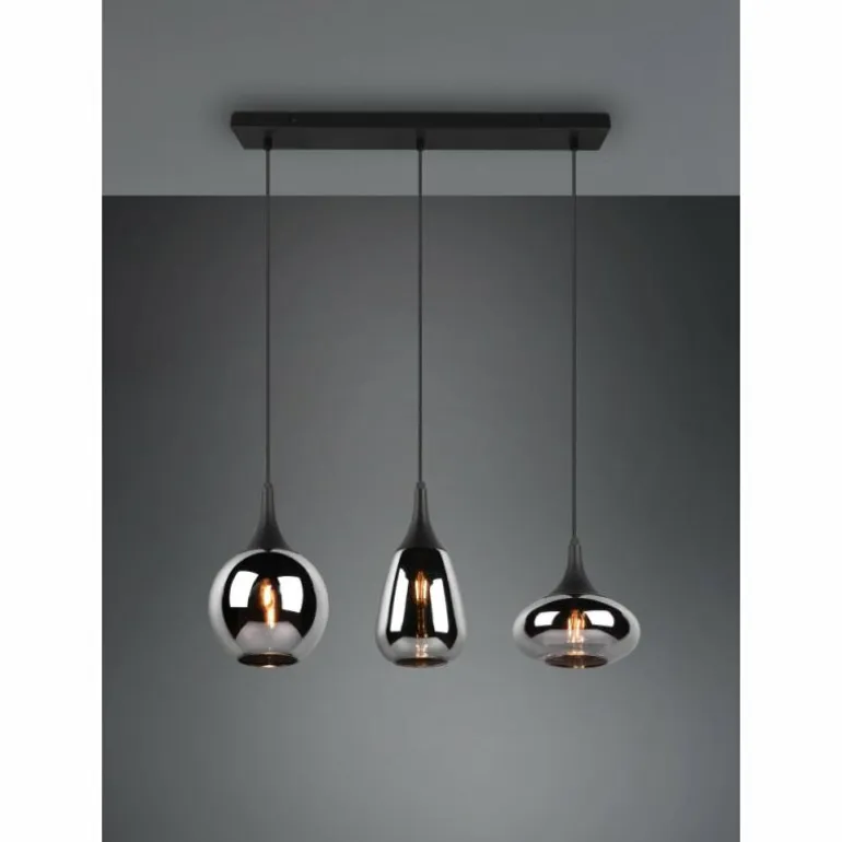 Suspension Trio Lumina Noir, 3 lumières