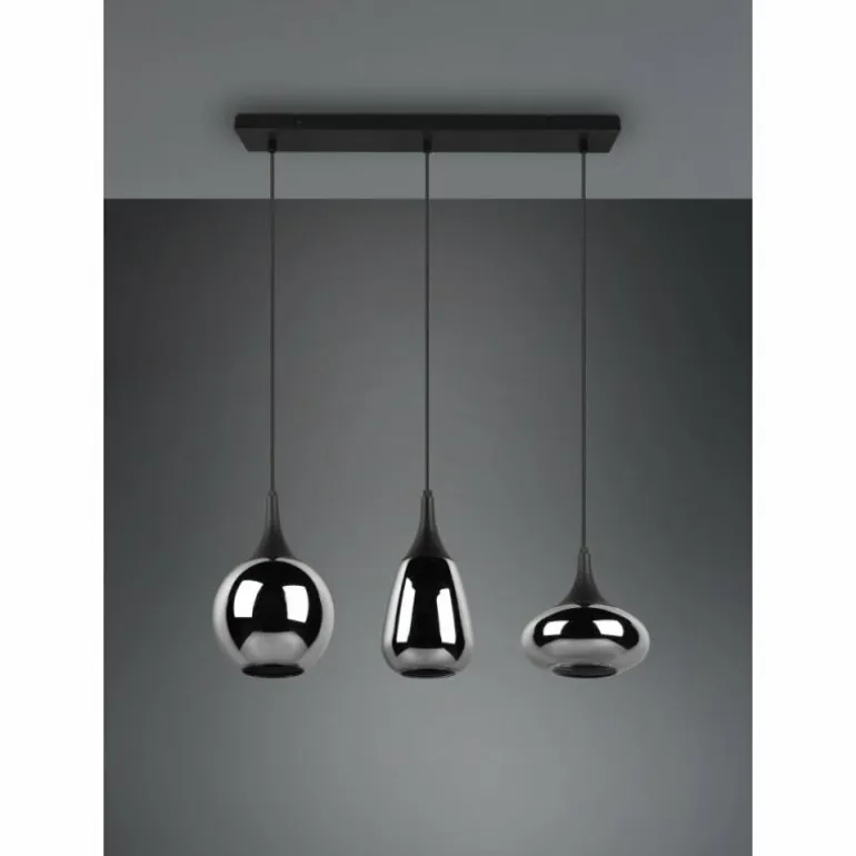 Suspension Trio Lumina Noir, 3 lumières