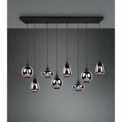 Suspension Trio Lumina Noir, 8 lumières
