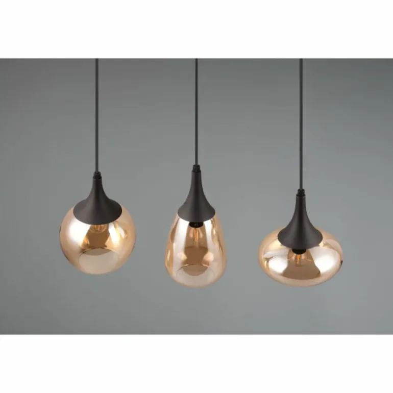 Suspension Trio Lumina Noir, 3 lumières
