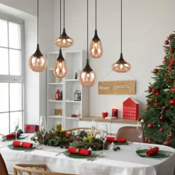 Suspension Trio Lumina Noir, 6 lumières