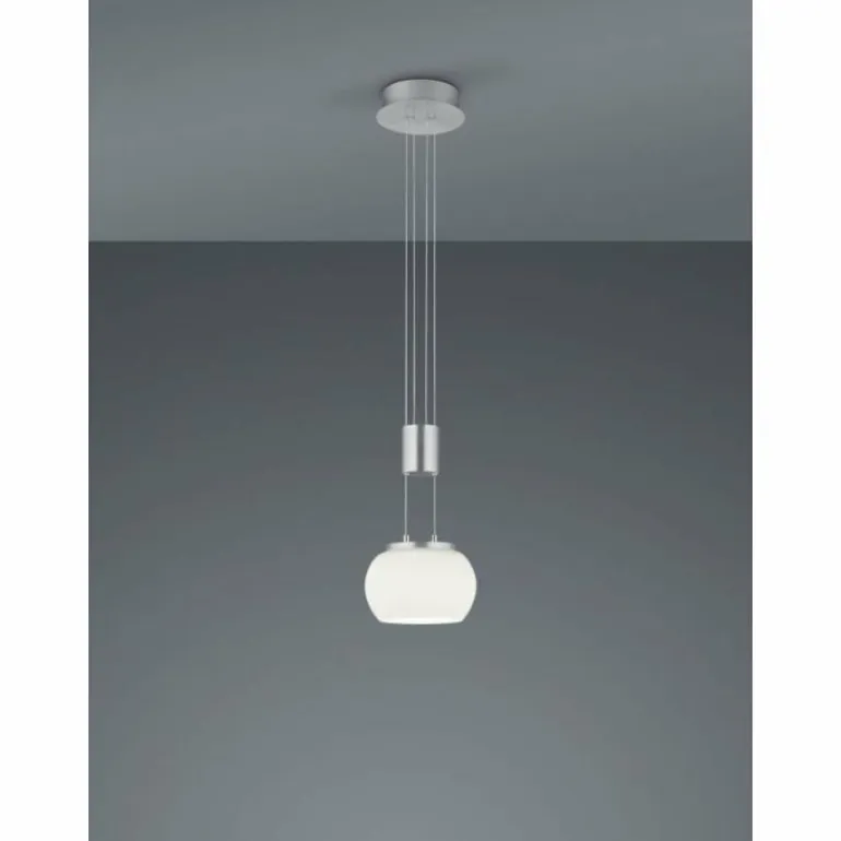 Suspension Trio Madison LED Nickel mat, 1 lumière