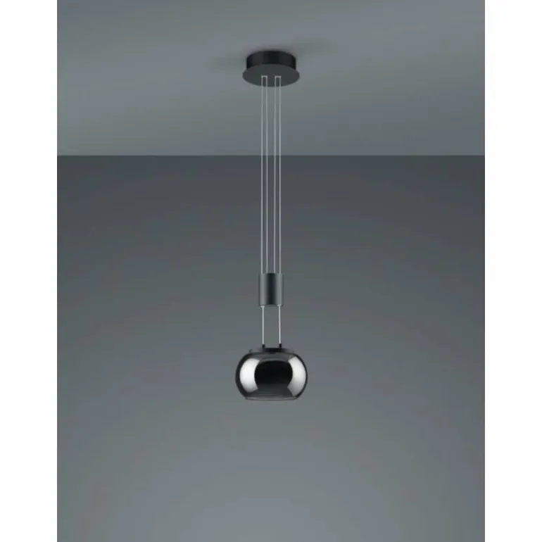 Suspension Trio Madison LED Noir, 1 lumière