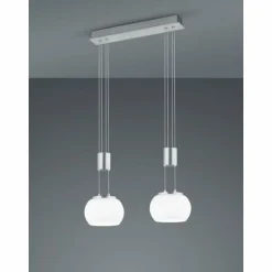 Suspension Trio Madison LED Nickel mat, 2 lumières