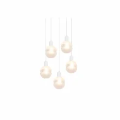 Suspension Trio Mela Blanc, 5 lumières