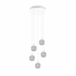 Suspension Trio Mela Blanc, 5 lumières