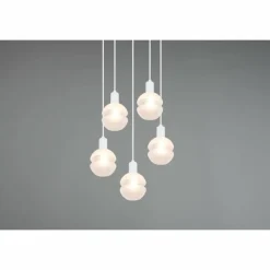 Suspension Trio Mela Blanc, 5 lumières