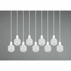 Suspension Trio Mela Blanc, 9 lumières