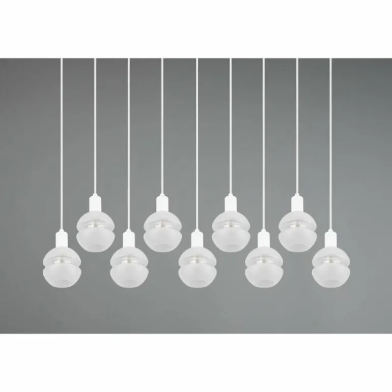 Suspension Trio Mela Blanc, 9 lumières