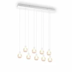 Suspension Trio Mela Blanc, 9 lumières