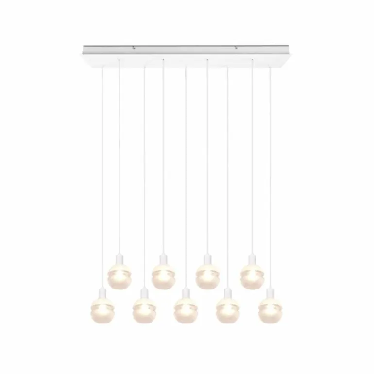Suspension Trio Mela Blanc, 9 lumières