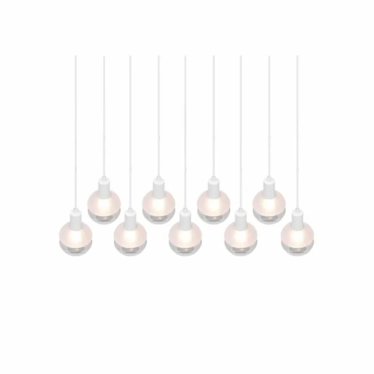 Suspension Trio Mela Blanc, 9 lumières