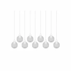 Suspension Trio Mela Blanc, 9 lumières