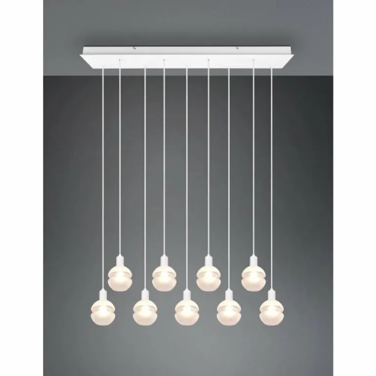 Suspension Trio Mela Blanc, 9 lumières