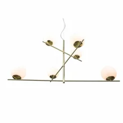 Suspension Trio Pure Laiton, 6 lumières