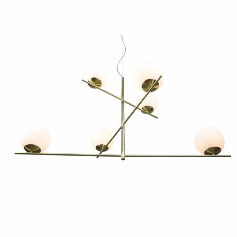 Suspension Trio Pure Laiton, 6 lumières