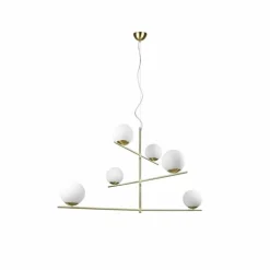 Suspension Trio Pure Laiton, 6 lumières
