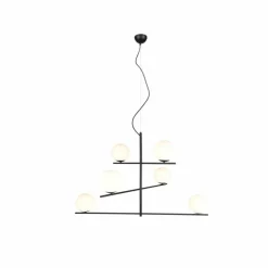 Suspension Trio Pure Noir, 6 lumières