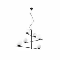 Suspension Trio Pure Noir, 6 lumières