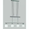 Suspension Trio-Leuchten Freddy LED Nickel mat, 4 lumières