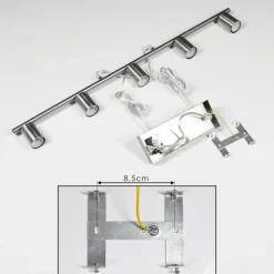 Suspension Tulla Nickel mat, 5 lumières