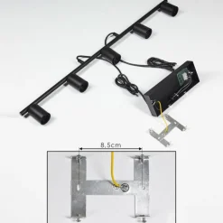 Suspension Tulla Noir, 5 lumières