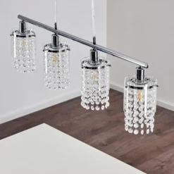 Suspension Vastervik Chrome, 4 lumières