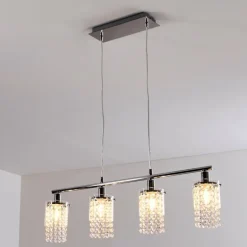 Suspension Vastervik Chrome, 4 lumières