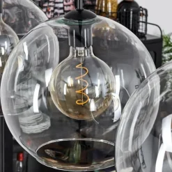 Suspension Verre 30 cm Koyoto Clair, 4 lumières