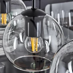 Suspension Verre 15 cm Koyoto Clair, 4 lumières