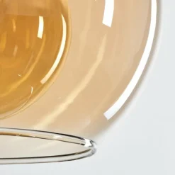 Suspension Verre 25 cm Koyoto Ambre, 1 lumière