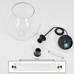 Suspension Verre 30 cm Koyoto Clair, 1 lumière